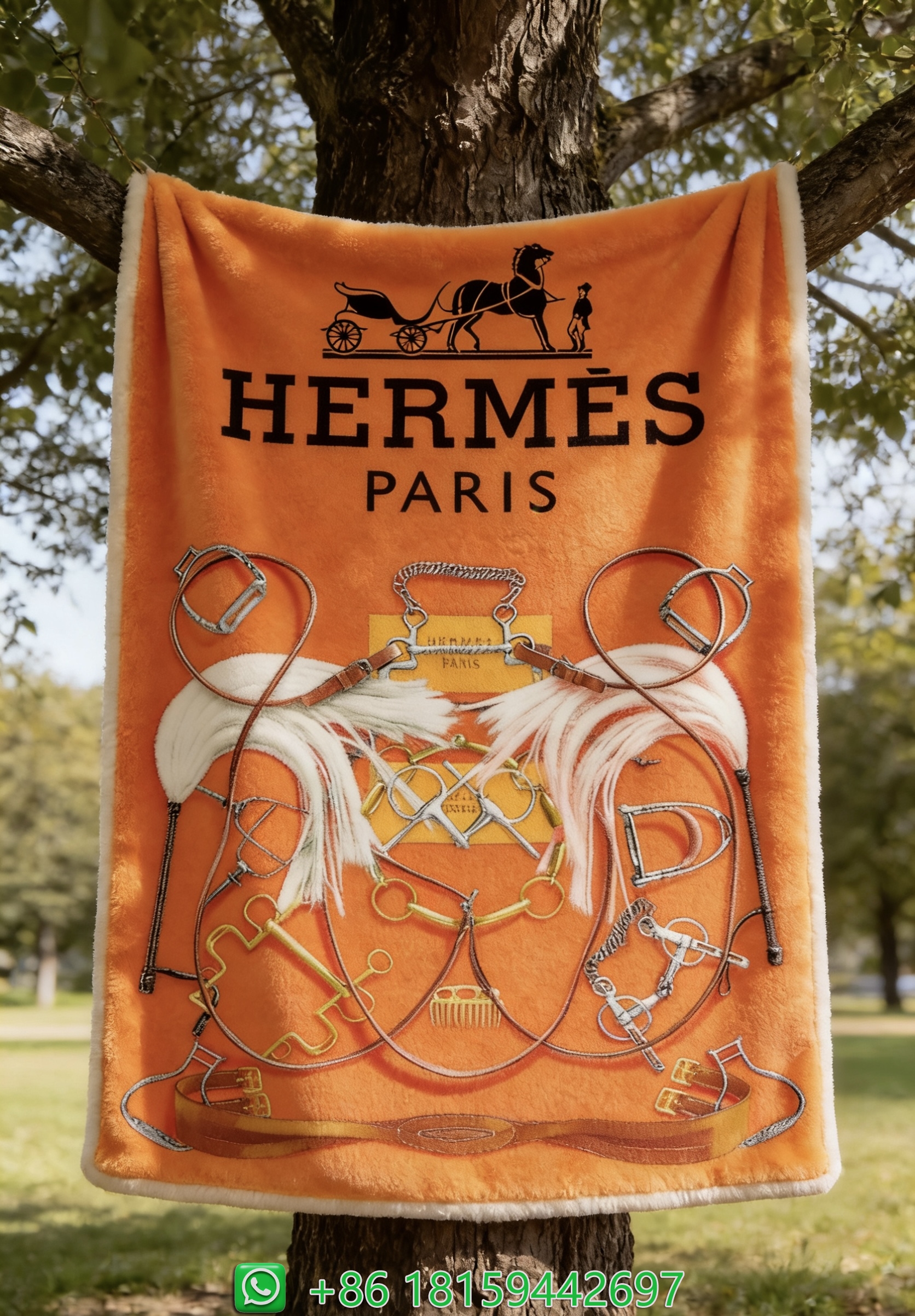 Hermes Throw Blankets